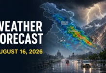 Weather Forecast August 16, 2026: Very Heavy Rain Threatens Uttarakhand and Uttar Pradesh; Check Your State