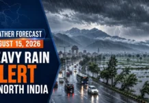 Weather Today: Heavy Rain Alert for North India as Monsoon Intensifies Across Himalayan States