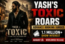 Yash’s Toxic Creates Box Office Storm Before Release, Advance Booking Surges as 1.1 Million Fans Show Interest