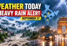 Weather Today, September 27, 2026: Extremely Heavy Rain Threat in Uttarakhand, Delhi-NCR and UP Brace for Thunderstorms