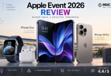 Apple Event 2026 Review: 7 Big Wins, 3 Disappointments and the One Product That Changes Everything Apple Event 2026 Review featuring iPhone Duo, iPhone 18 Pro and INVC NEWS 4.4 out of 5 rating