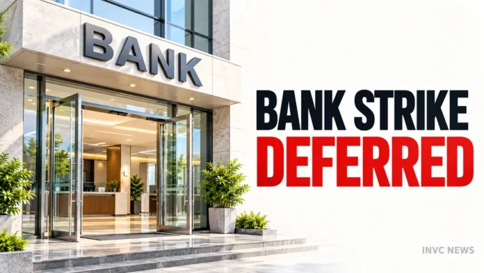 Bank Strike Deferred: September 28–30 Update Representative illustration of a bank entrance for news about the deferred September 28–30 bank strike.