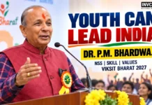 Dr. P.M. Bhardwaj Calls NSS a Laboratory for Personality Development, Urges Youth to Lead Viksit Bharat 2027 Dr. P.M. Bhardwaj addresses students on NSS youth leadership and Viksit Bharat 2027