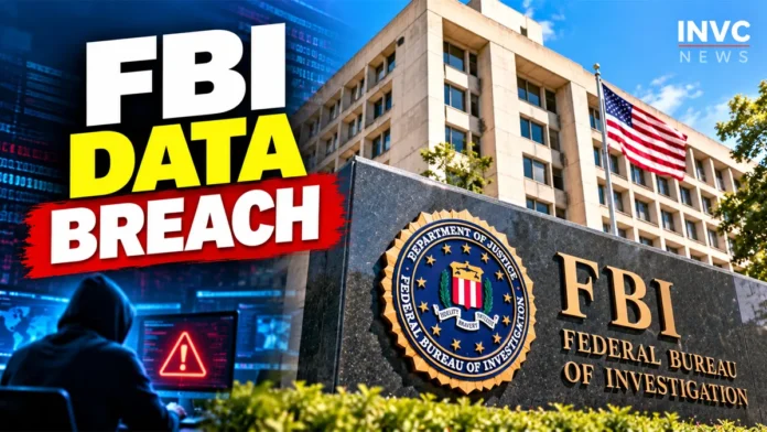 FBI Employee Data Breach Raises Security Concerns FBI headquarters in a feature graphic about the employee data breach investigation.