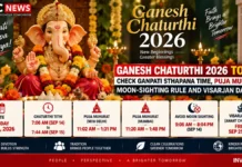 Ganesh Chaturthi 2026 Today: Best Ganpati Sthapana Time, Puja Muhurat, Moon-Sighting Rule and Visarjan Date
