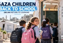 Gaza Children Return to School Amid Ruins as Israeli Strikes Kill Three