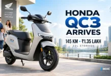 Honda QC3 Launched in India at ₹1.35 Lakh: 145 Km Range, 32L Boot Make It a Serious Family EV