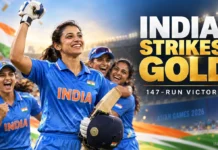 India Women Win Asian Games 2026 Gold, Crush Sri Lanka by 147 Runs as Mandhana Shines
