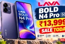 Lava Bold N4 Pro 5G Sale Starts Today at ₹13,999: 6000mAh Battery, 120Hz Display and 50MP Camera