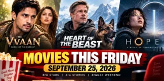 Movies releasing September 25 2026 in theatres this Friday