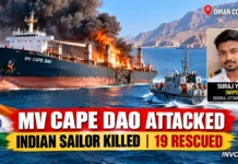 Indian Seafarer Killed in MV Cape Dao Attack off Oman; 19 Indians Rescued as India Demands Safe Shipping Routes