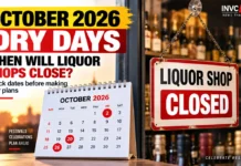 October 2026 Dry Days: When Will Liquor Shops Remain Closed? Check Dates Before Making Festive Plans October 2026 dry days and liquor shop closure dates in Delhi
