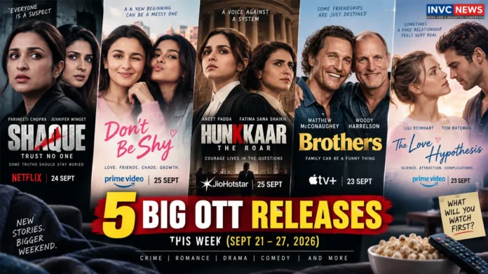 OTT Releases This Week September 21-27, 2026 OTT releases this week featuring Shaque Trust No One and major new streaming titles from September 21 to 27, 2026