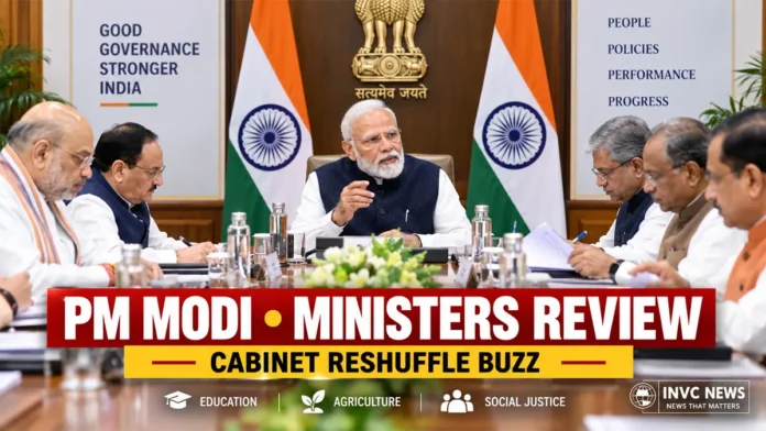 pm-modi-ministers-review-cabinet-reshuffle-buzz