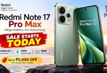 Redmi Note 17 Pro Max Sale Starts Today in India: 10,000mAh Battery, ₹5,000 Discount — Price, Offers and Specs