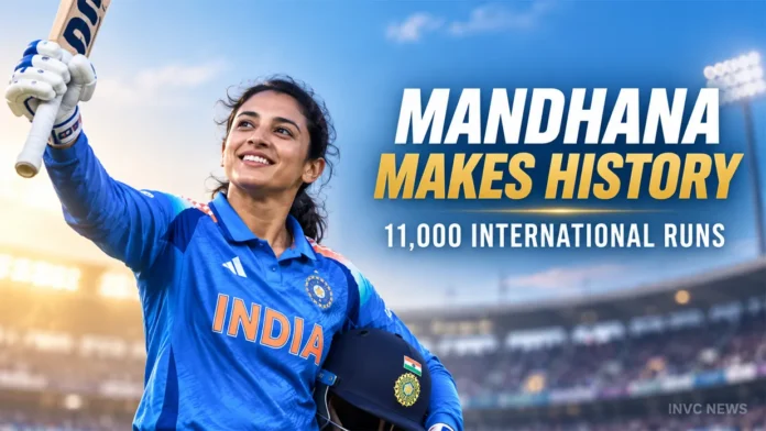 Smriti Mandhana Creates History With 11,000 International Runs Smriti Mandhana celebrates 11,000 international runs during Asian Games 2026 cricket final