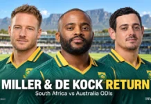 South Africa Recall Miller and de Kock for Australia ODIs; Rabada Misses Out