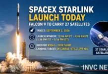 SpaceX Starlink Launch Today: Falcon 9 to Carry 27 Satellites as Booster B1063 Flies for 35th Time