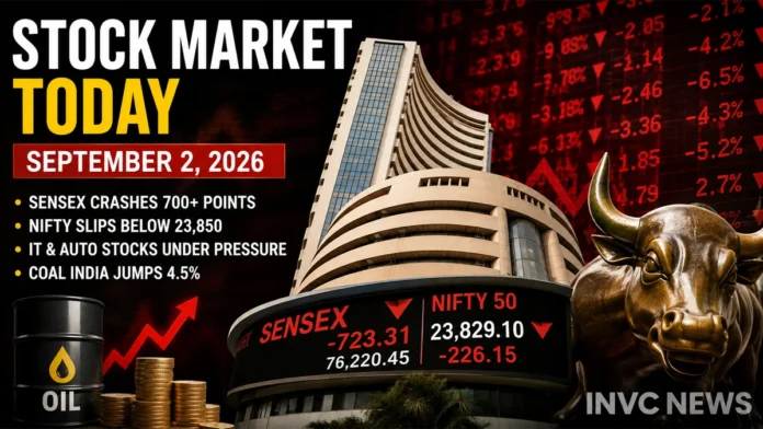 Stock Market Today September 2 2026 Sensex Nifty Crash
