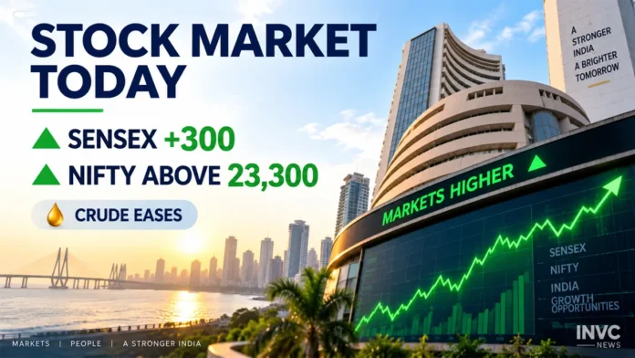 Stock Market Today September 21 2026 Sensex rises as Nifty trades above 23300