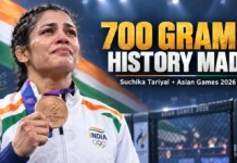700 Grams Stopped Suchika Tariyal From Asian Games Final — But Couldn’t Stop Her From Making History for India Suchika Tariyal Asian Games 2026 MMA bronze after 700-gram semifinal tiebreak
