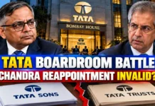 Tata Group Boardroom Battle Deepens: Tata Trusts Declares Chandrasekaran Reappointment Invalid