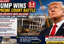 Trump Wins Supreme Court Battle: $400 Million White House Ballroom Construction Rolls On After 5-4 Ruling
