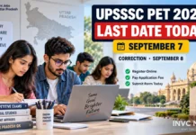 UPSSSC PET 2026 Last Date Today: Registration Closes September 7, Correction Window Ends Tomorrow