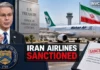 US Sanctions 27 Iranian Airlines in ‘Operation Economic Outcast,’ Warns Firms of Global Financial Cutoff