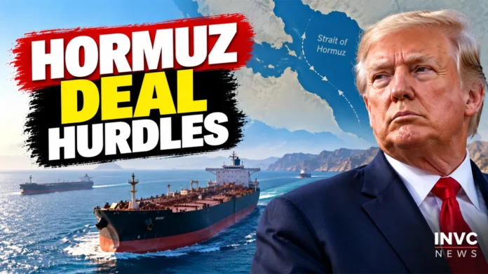 Donald Trump with an oil tanker in the Strait of Hormuz Donald Trump with an oil tanker in the Strait of Hormuz