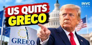 Donald Trump in a feature image about the US withdrawal from GRECO.