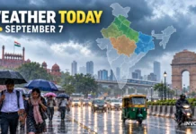Weather Today India September 7: IMD Flags Heavy Rain in Bihar, MP, East UP and Uttarakhand; Delhi May See Showers