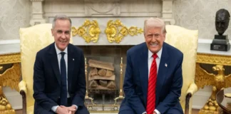 Mark Carney with donald Trump