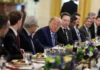 Trump Announces $54 Billion Alaska LNG Plan—Could Asia Gain a New Gas Route? Donald Trump beside an Alaska natural gas pipeline and LNG export facility