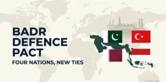 Badr Defence Pact: Pakistan, Turkey, Qatar and Indonesia sign a defence industry cooperation agreement in Doha, opening new avenues for joint manufacturing, training and research.