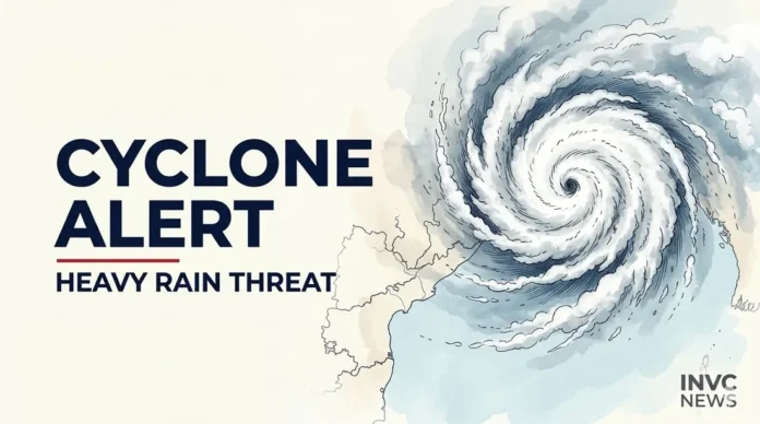 Bay of Bengal Cyclone Alert: The IMD forecasts possible intensification of the depression, with heavy rain and strong winds threatening parts of Andhra Pradesh and Odisha. Bay of Bengal Cyclone Alert: The IMD forecasts possible intensification of the depression, with heavy rain and strong winds threatening parts of Andhra Pradesh and Odisha.