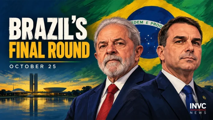 brazil-election-runoff-lula-flavio-bolsonaro-october-25 President Lula and Senator Flávio Bolsonaro will face each other in Brazil’s presidential runoff on October 25.