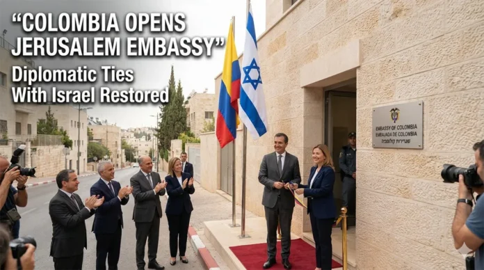 Colombia’s embassy opening in Jerusalem marks a major shift in relations with Israel after diplomatic ties were severed in 2024. Colombia’s embassy opening in Jerusalem marks a major shift in relations with Israel after diplomatic ties were severed in 2024.