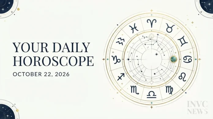 Daily Horoscope, October 22, 2026: Explore the day's astrology insights for all 12 zodiac signs, with Taurus, Libra and Aquarius highlighted for potential opportunities and progress. Daily Horoscope, October 22, 2026: Explore the day's astrology insights for all 12 zodiac signs, with Taurus, Libra and Aquarius highlighted for potential opportunities and progress.