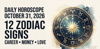 Daily horoscope October 31, 2026 featuring all 12 zodiac signs.
