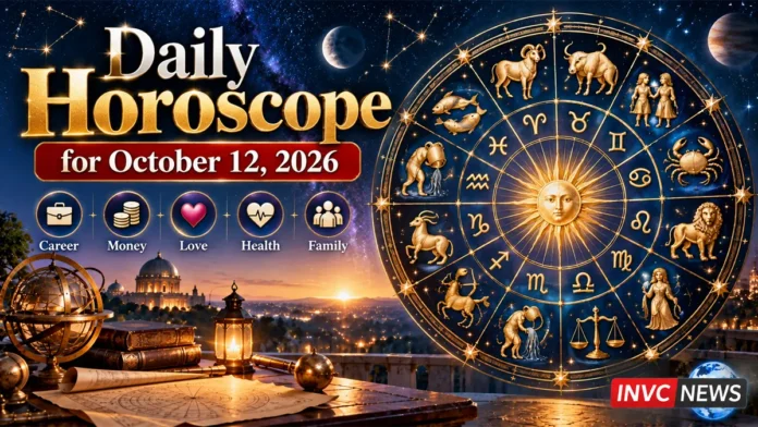 Daily horoscope for October 12, 2026, featuring astrological insights for all 12 zodiac signs.