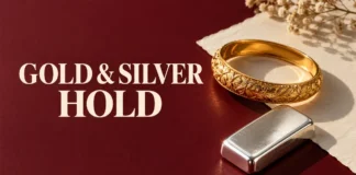 Delhi’s October 5 quotations held at ₹1,49,800 per 10 grams for 99.9% pure gold and ₹2,27,000 per kilogram for silver.