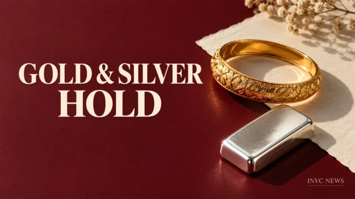 Delhi’s October 5 quotations held at ₹1,49,800 per 10 grams for 99.9% pure gold and ₹2,27,000 per kilogram for silver.
