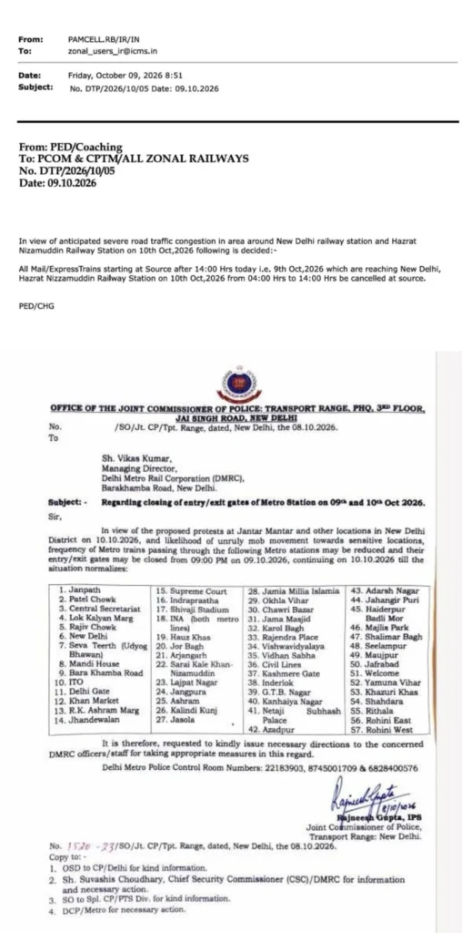 57 Delhi Metro Stations Restricted Tonight: Is Your Station on the List? Check Line-Wise Details