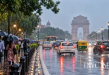 Early-morning rain brings cooler weather to parts of Delhi-NCR on Monday, October 12, 2026.