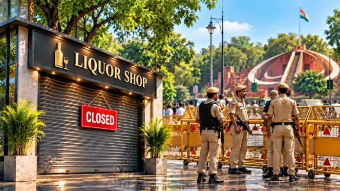 delhi-security-cjp-protest-october-10-2026 Understand the protest’s permission status, the security deployment and the two-day retail liquor closure.