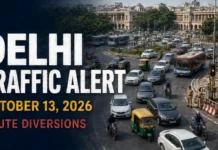 Delhi Traffic Advisory Today, October 13, 2026: Diversions Likely on Panchkuian Road, Connaught Place and Other Routes