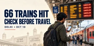 Delhi Train Cancellation Alert October 10 2026