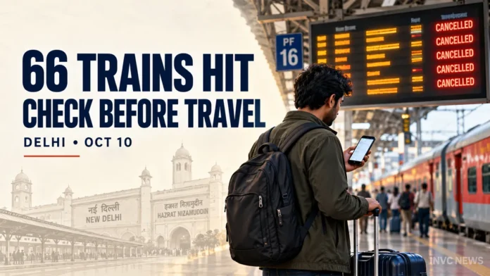 Delhi Train Cancellation Alert October 10 2026