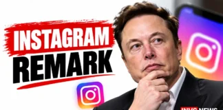 Elon Musk portrait in an editorial graphic about his Instagram comment and the gender debate